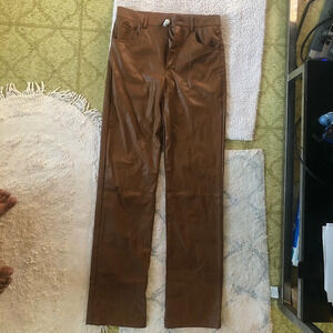 Zara faux leather insulated leather pants